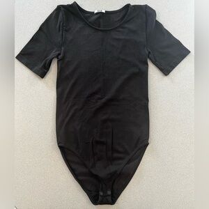 Wolford black short sleeve bodysuit size XS